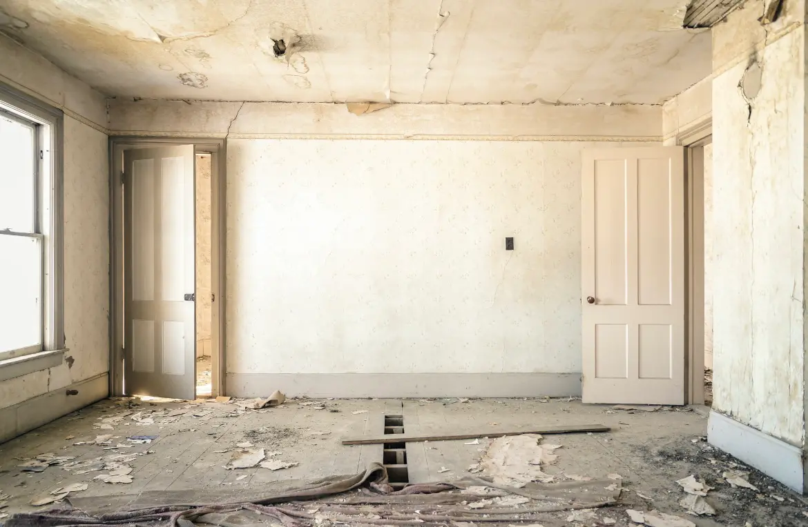 Waste disposal crew managing a cleanout project in Newton